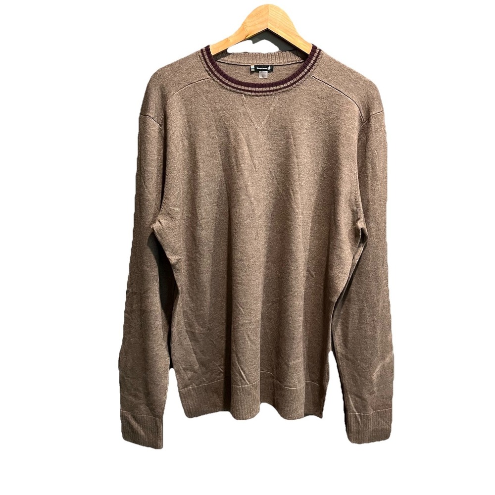 Smartwool Brown Sparwood Crew Men's Long Sleeve Sweater Size‎ Large